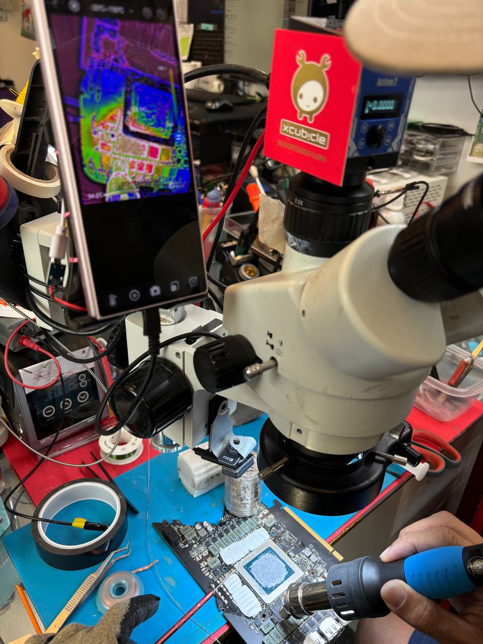 Nvidia 5090 GPU reflow reball VRAM